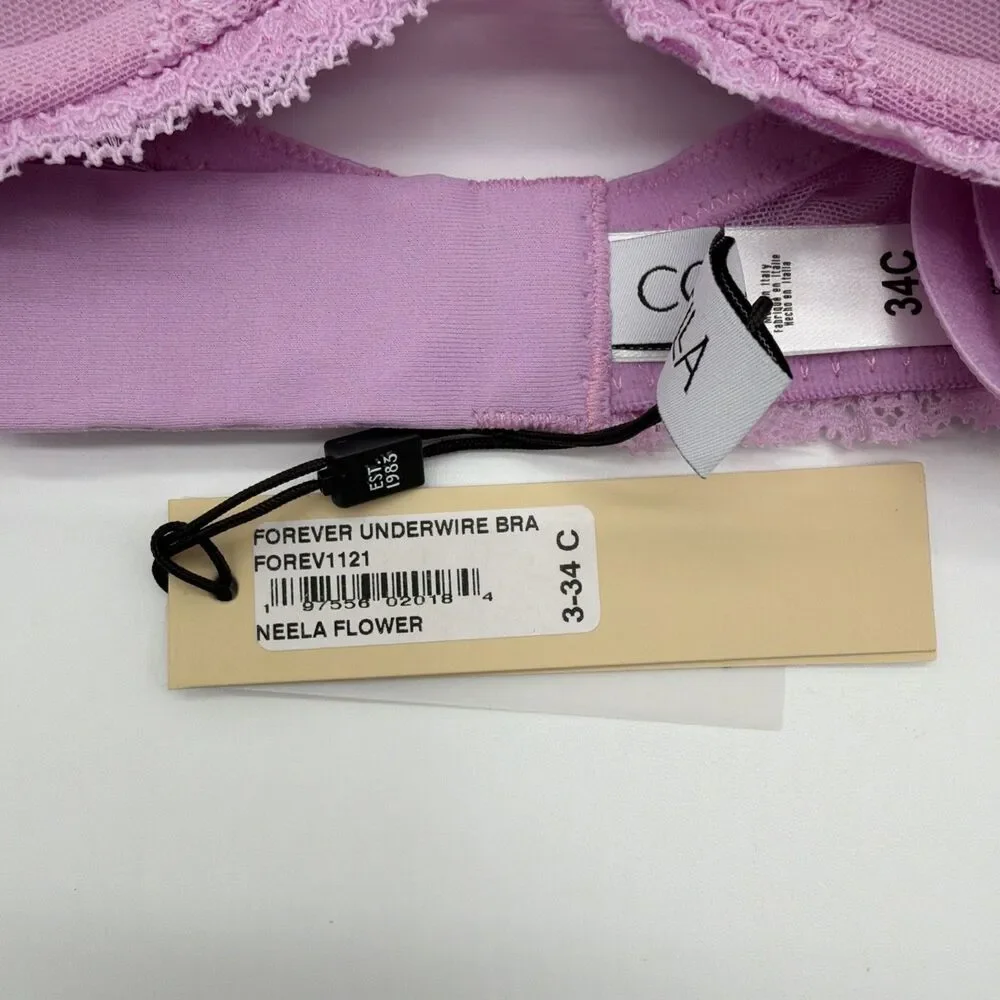 COSABELLA Women’s Forever Underwire Bra Size 34C In Neela Flower